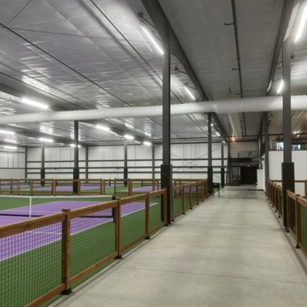 The PIcklebarn Mankato MN 8 Dedicated Courts Inside View Pickleball